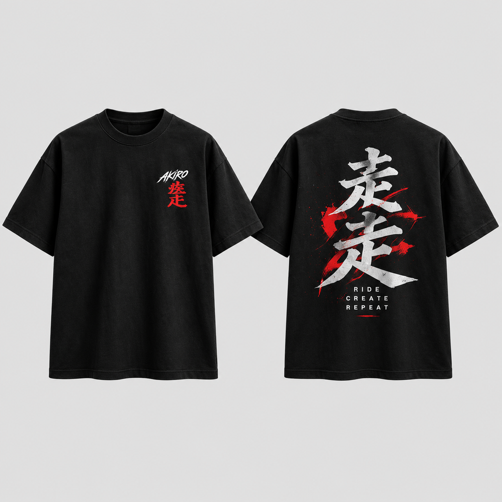 AKIRO – Kanji Style Oversized T-Shirt
