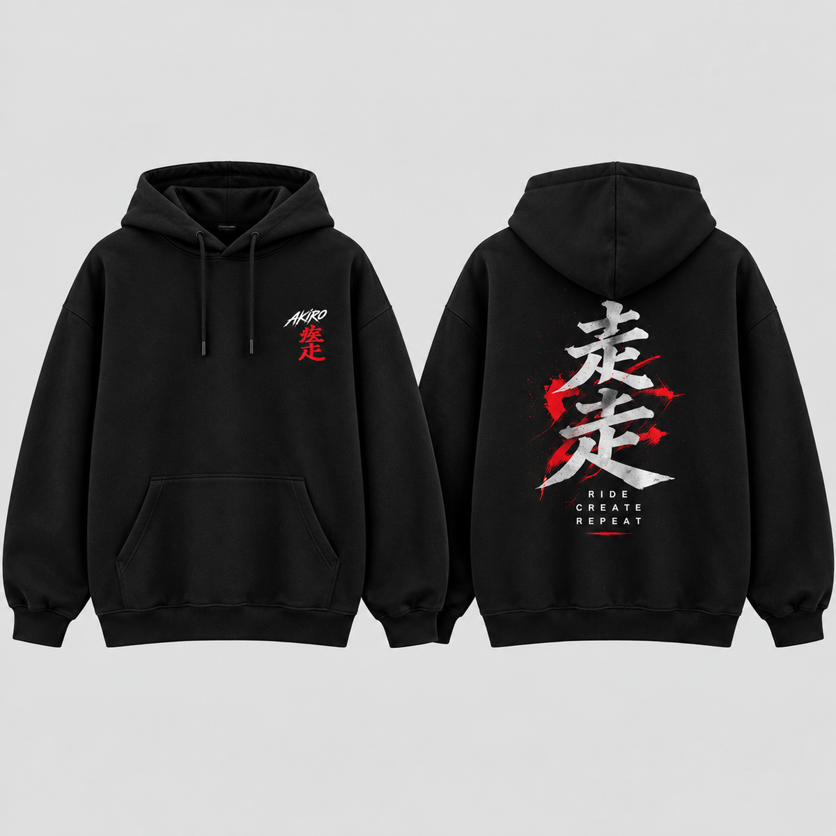 AKIRO – Kanji Style Oversized Hoodie
