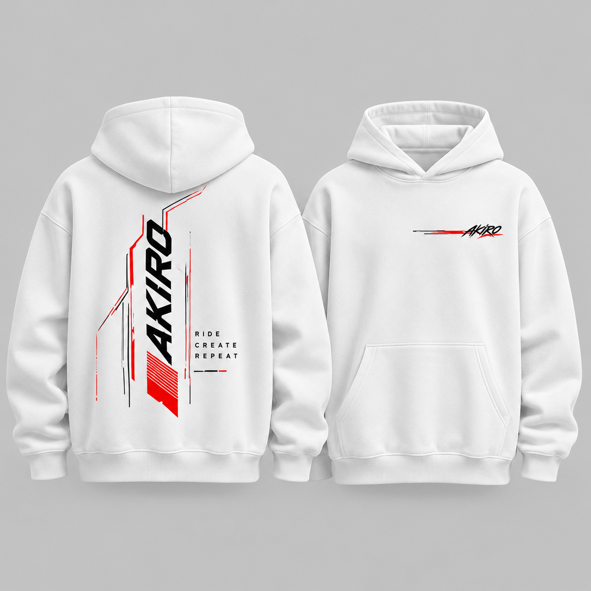 AKIRO – Track Lines Oversized Hoodie