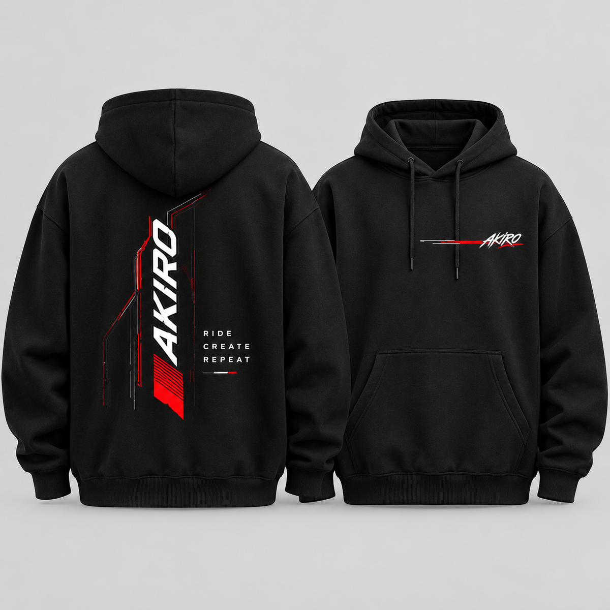 AKIRO – Track Lines Oversized Hoodie