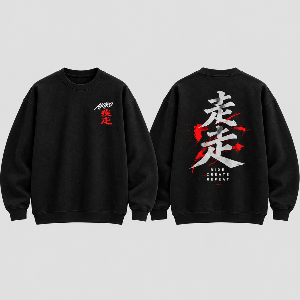 AKIRO – Kanji Style Oversized Sweatshirt
