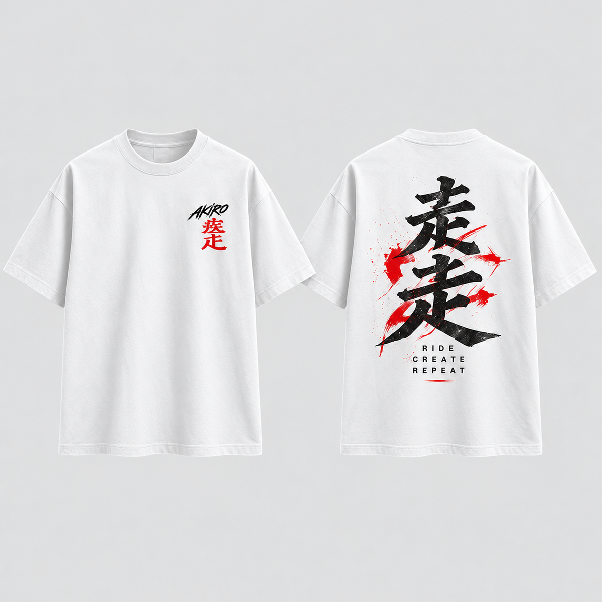 AKIRO – Kanji Style Oversized T-Shirt