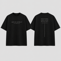 MOTIVE DISTRICT – Typo Line Oversized T-Shirt